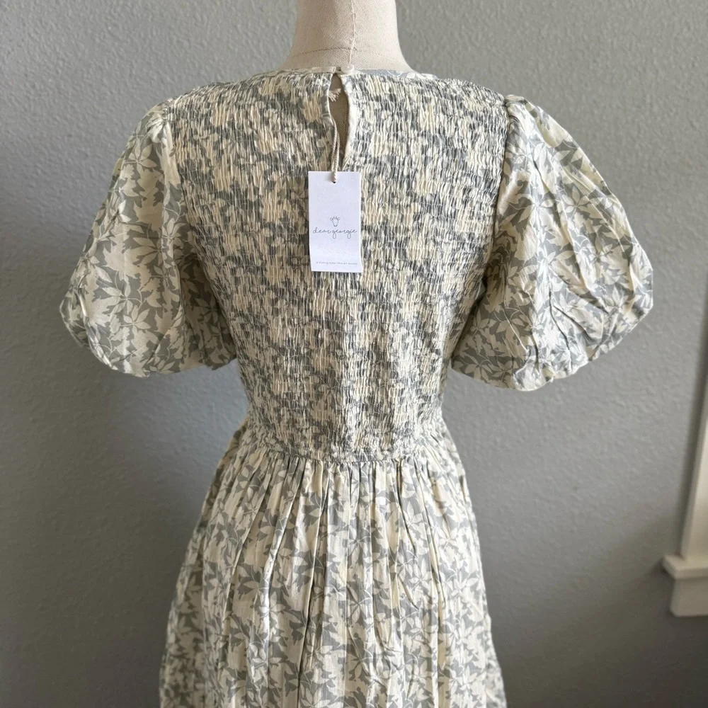 Dear Georgie Elizabeth Dress in Leaves Size Small NWT 100% Cotton - Picture 7 of 10